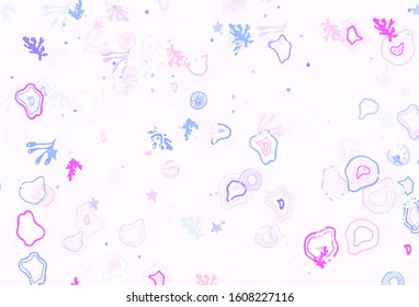 Light Blue, Red vector backdrop with memphis shapes. Simple colorful illustration with abstract gradient shapes. Simple design for your web site.