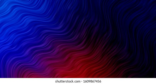 Light Blue, Red vector backdrop with curves. Colorful abstract illustration with gradient curves. Pattern for commercials, ads.