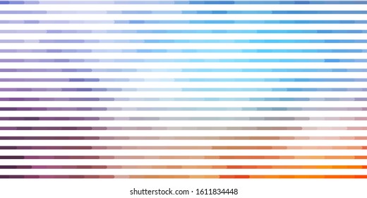 Light Blue, Red vector backdrop with lines. Repeated lines on abstract background with gradient. Template for your UI design.