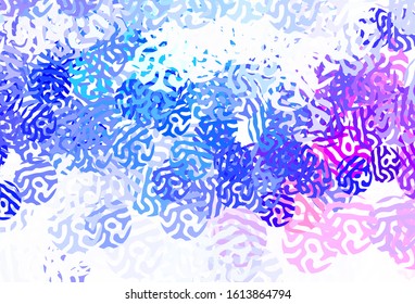 Light Blue, Red vector backdrop with memphis shapes. Illustration with colorful gradient shapes in abstract style. Best smart design for your business.