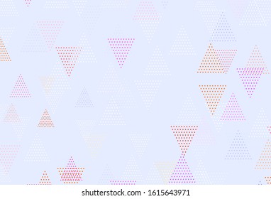 Light Blue, Red vector backdrop with lines, triangles. Glitter abstract illustration with triangular shapes. Pattern for websites.