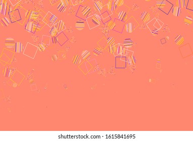 Light Blue, Red vector backdrop with lines, circles, rhombus. Circles, lines, rhombus with colorful gradient. Pattern for websites.