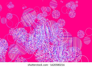 Light Blue, Red vector backdrop with dots. Blurred decorative design in abstract style with bubbles. New template for your brand book.