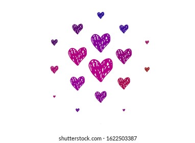 Light Blue, Red vector backdrop with sweet hearts. Beautiful celebration style hearts on abstract illustration. Design for a business advert of anniversary.