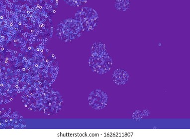 Light Blue, Red vector backdrop with dots. Glitter abstract illustration with blurred drops of rain. Design for poster, banner of websites.