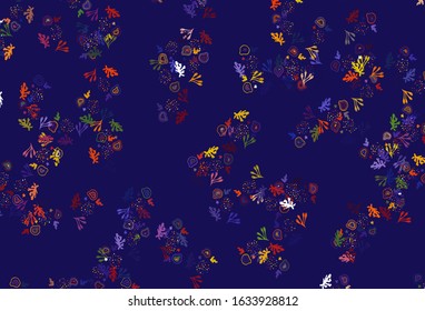 Light Blue, Red vector backdrop with memphis shapes. Colorful chaotic forms with gradient in modern style. Modern design for your business card.