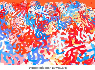 Light Blue, Red vector backdrop with memphis shapes. Simple colorful illustration with abstract gradient shapes. Simple design for your web site.