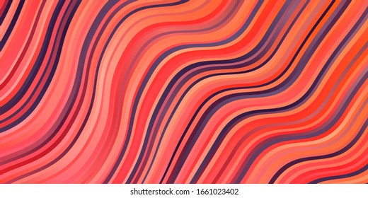 Light Blue, Red vector backdrop with bent lines. Colorful illustration in circular style with lines. Pattern for websites, landing pages.