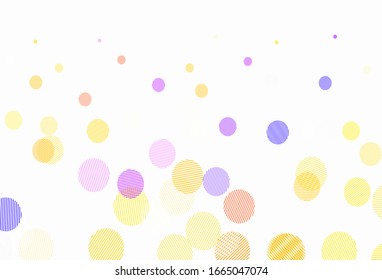 Light Blue, Red vector backdrop with dots. Modern abstract illustration with colorful water drops. Pattern for beautiful websites.