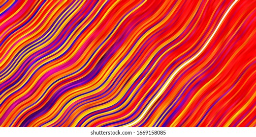 Light Blue, Red vector backdrop with bent lines. Abstract gradient illustration with wry lines. Pattern for busines booklets, leaflets