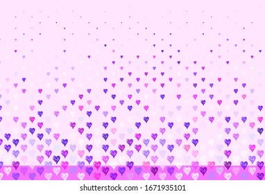 Light Blue, Red vector backdrop with sweet hearts. Decorative design with hearts in simple style . Design for a business advert of anniversary.