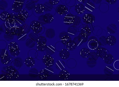 Light Blue, Red vector backdrop with dots. Modern abstract illustration with colorful water drops. Pattern for futuristic ad, booklets.