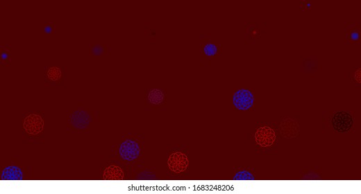 Light Blue, Red vector backdrop with chaotic shapes. Illustration with colorful shapes in abstract style. Smart design for your business.