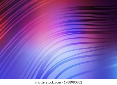 Light Blue, Red vector backdrop with bent lines. Colorful gradient illustration in simple style with lines. A sample for your ideas.