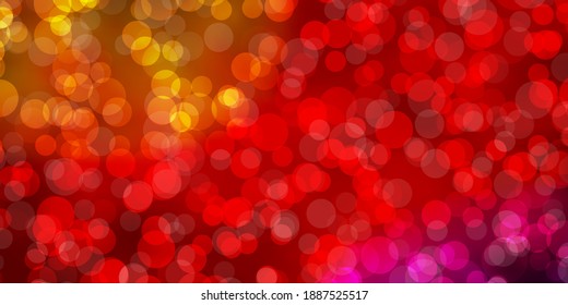 Light Blue, Red vector backdrop with dots. Abstract colorful disks on simple gradient background. New template for a brand book.