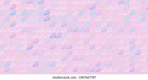 Light blue, red vector backdrop with woman's power symbols. Colorful feminism symbols with a gradient in modern style. Elegant design for wallpapers.