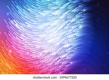 Light Blue, Red vector backdrop with curved lines. A completely new colorful illustration in simple style. Brand new design for your ad.