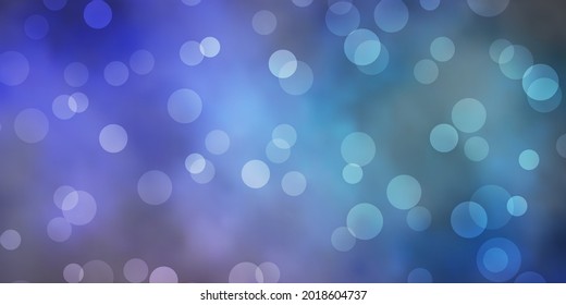 Light Blue, Red vector backdrop with circles. Abstract decorative design in gradient style with bubbles. Pattern for websites, landing pages.