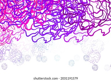 Light Blue, Red vector backdrop with dots, lines. Decorative design in abstract style with bubbles, lines. Design for poster, banner of websites.