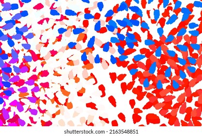 Light Blue, Red vector backdrop with memphis shapes. Modern abstract illustration with colorful random forms. Modern design for your business card.