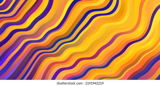 Light Blue, Red vector backdrop with circular arc. Illustration in abstract style with gradient curved.  Pattern for commercials, ads.