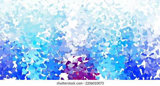 Fondo vectorial rojo, azul claro con formas caóticas. Diseño simple en estilo abstracto con formas degradadas. Ilustración simple para su sitio web.