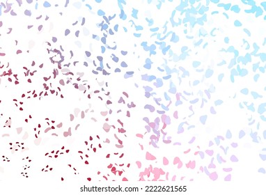 Light blue, red vector backdrop with abstract shapes. Decorative design in abstract style with random forms. Modern design for your business card.