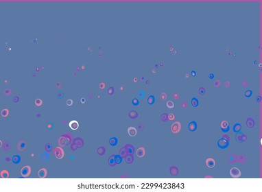 Light Blue, Red vector backdrop with dots. Illustration with set of shining colorful abstract circles. Template for your brand book.