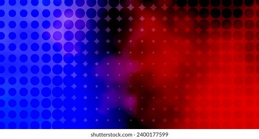 Light Blue, Red vector backdrop with circles. Abstract colorful disks on simple gradient background. Pattern for booklets, leaflets.
