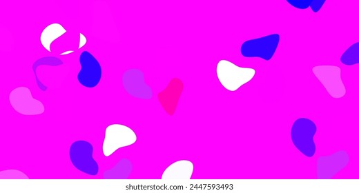 Light blue, red vector backdrop with chaotic shapes. Colorful abstract forms with gradient in simple style. Background for cell phones.