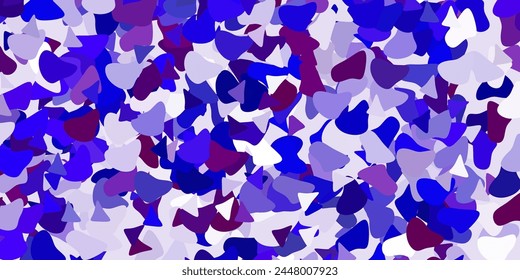 Light blue, red vector backdrop with chaotic shapes. Modern abstract illustration with gradient random forms. Background for cell phones.