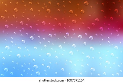 Light Blue, Red vector background with dots. Blurred decorative design in abstract style with bubbles. Completely new template for your brand book.