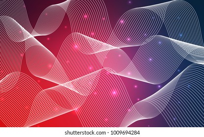 Light Blue, Red vector background with xmas confetti. Modern geometrical abstract illustration with carnival ribbons. Beautiful design for your business advert of anniversary.