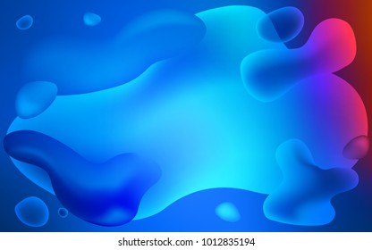 Light Blue, Red vector background with lamp shapes. Blurred geometric sample with gradient bubbles.  New composition for your brand book.