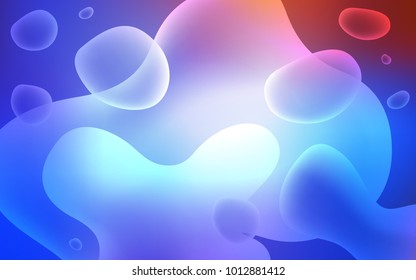 Light Blue, Red vector background with abstract circles. Shining crooked illustration in memphis style. Pattern for your business design.