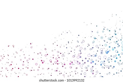 Light Blue, Red vector  background with bubbles. Beautiful colored illustration with blurred circles in nature style. New design for ad, poster, banner of your website.