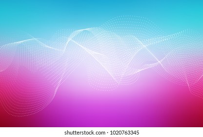 Light Blue, Red vector background with dots. Modern abstract illustration with colorful water drops. The pattern can be used for aqua ad, booklets.