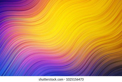 Light Blue, Red vector background with bent ribbons. Creative illustration in halftone marble style with gradient. A completely new memphis design for your business.