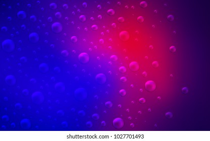 Light Blue, Red vector background with bubbles. Illustration with set of shining colorful abstract circles. The pattern can be used for beautiful websites.