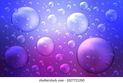 Light Blue, Red vector background with dots. Abstract illustration with colored bubbles in nature style. Pattern can be used as texture of water, rain drops.