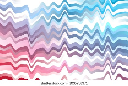 Light Blue, Red vector background with liquid shapes. Shining illustration, which consist of blurred lines, circles. A completely new marble design for your business.