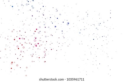 Light Blue, Red vector  background with dots. Beautiful colored illustration with blurred circles in nature style. The pattern can be used for beautiful websites.