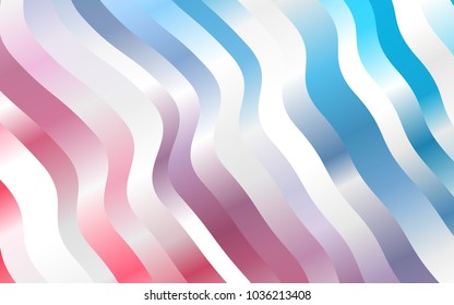Light Blue, Red vector background with bent ribbons. Colorful illustration in abstract marble style with gradient. The elegant pattern for brand book.