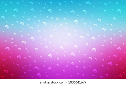 Light Blue, Red vector background with bubbles. Abstract illustration with colored bubbles in nature style. Completely new template for your brand book.