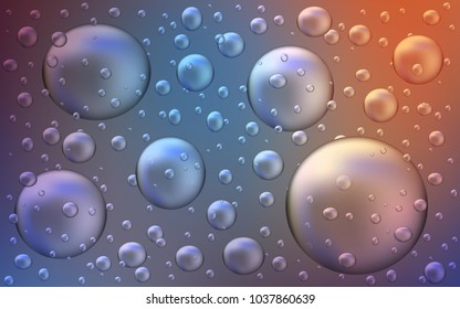 Light Blue, Red vector background with bubbles. Abstract illustration with colored bubbles in nature style. Beautiful design for your business natural advert.