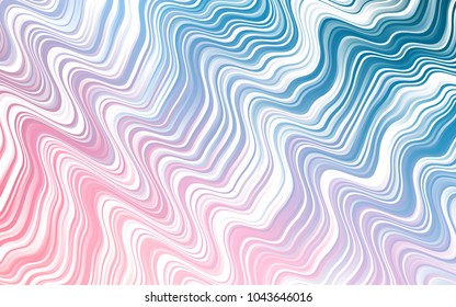 Light Blue, Red vector background with liquid shapes. Shining illustration, which consist of blurred lines, circles. A completely new template for your business design.