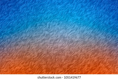 Light Blue, Red vector background with abstract lines. A sample with blurred bubble shapes. The elegant pattern for brand book.