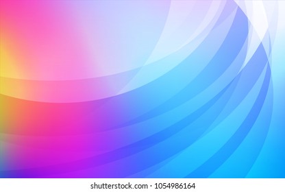 Light Blue, Red vector background with curved circles. Glitter abstract illustration with wry lines. A completely new memphis design for your business.