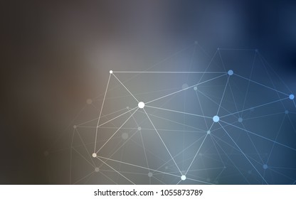 Light Blue, Red vector background with bubbles, lines. Decorative design in abstract style with triangle structure. Pattern can be used for beautiful websites.