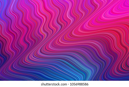 Light Blue, Red vector background with curved circles. Blurred geometric sample with gradient bubbles.  A completely new template for your business design.